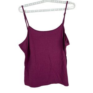 Sonoma Life + Style Womens Purple Cami Tank Top Size 1X Cotton/Polyester